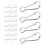 20 Pcs Flag Pole Replacement Parts Flagpole Clips For Silver 1
