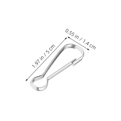 20 Pcs Flag Pole Replacement Parts Flagpole Clips For Silver 2
