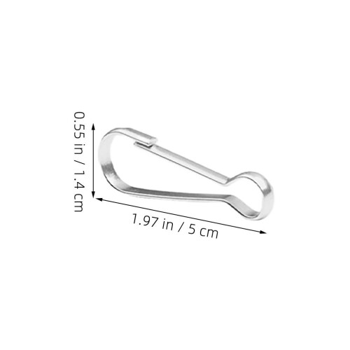 20 Pcs Flag Pole Replacement Parts Flagpole Clips For Silver 1