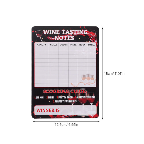 30pcs wine tasting cards 18x12.6cm for evaluation and aroma notes 2