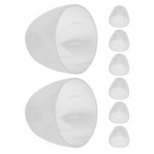 8pcs transparent leakproof baby bottle caps for feeding and travel
