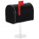 Mini Metal Mailbox With Base Waterproof Iron Box For Home Office Black 10