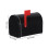 Mini Metal Mailbox With Base Waterproof Iron Box For Home Office Black 2