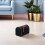 Mini Metal Mailbox With Base Waterproof Iron Box For Home Office Black 6