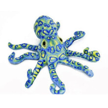 (Blue) 36cm Realistic Blue Ringed Octopus Squid Plush Toy Soft Animals Stuffed Toys Ocean Dolls Children's Toys Kids Gifts Home Decor