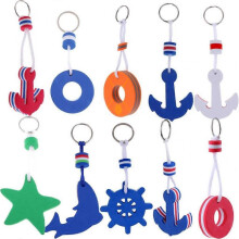 (005) Floating Keychain For Boat EVA Sailing Float Marine Floating Anchor Yacht Keys Buckle Rowing Boats Swimming Sport Accessorie