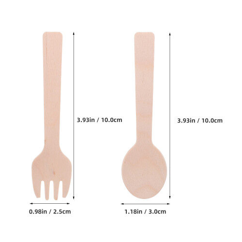 de tenedor y madera para postres, , ensalada y yogur 2