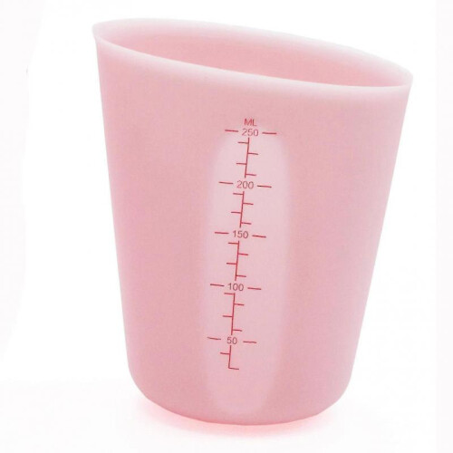 (500cm) Silicone Graduated 250ml Measuring Cup Macaron Soft Milk Cup Liquid Batter Cup Baking Tool