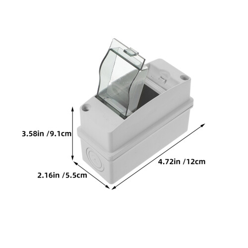 boîtier distribution électrique extérieur ip65 avec couvercle transparent 2