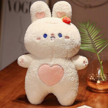 (Rabbit) 40cm Cartoon Frog Doll Soft Cute Stuffed Rabbit Pig Panda Forest Animals Toy Babay Comfort Pillow Birthday Gifts For Children