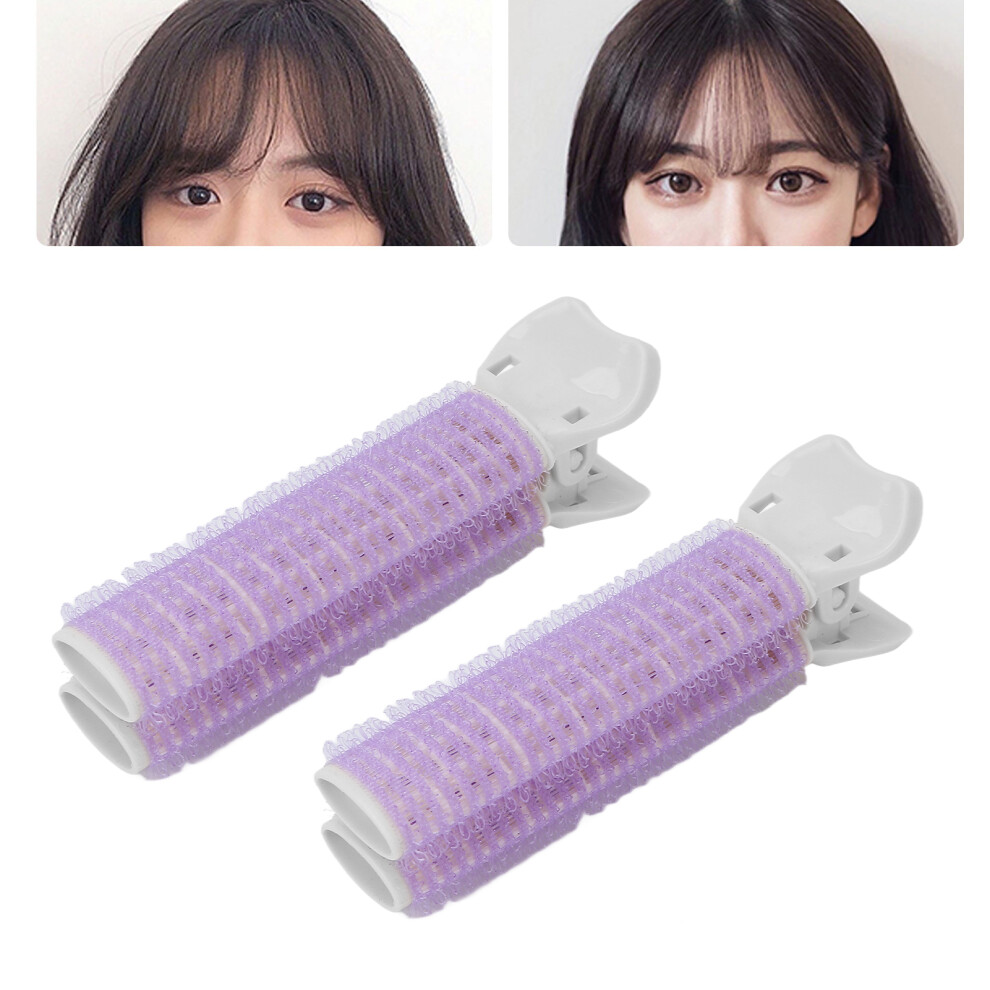 2pcs Hair Volume Roller Clips Portable Volumizing Root Hair Styling Tool Purple