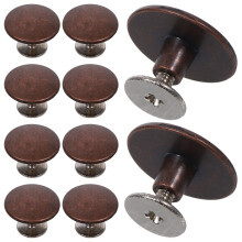 10Sets Ronde Metalen Studs Brons Voor Lederen & Kleding