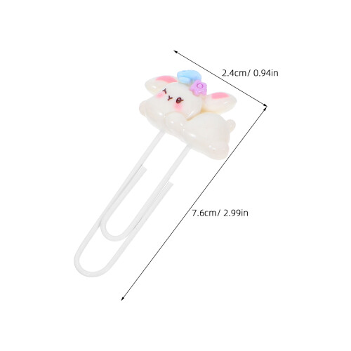5Pcs Easter Bunny Metal Paper Clips Rabbit Shaped For Office School 2