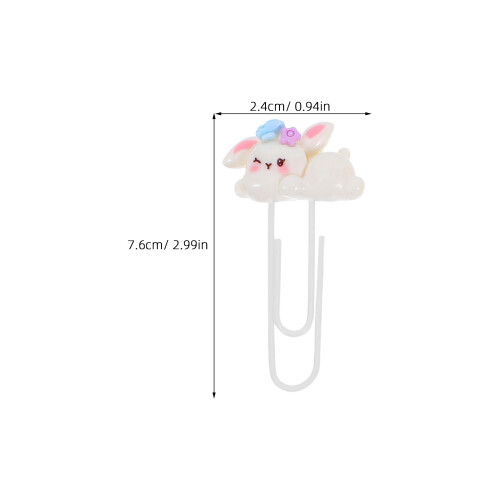 5Pcs Easter Bunny Metal Paper Clips Rabbit Shaped For Office School 1