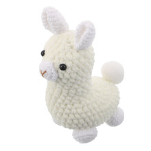 Handmade Alpaca Crochet Pendant Beige Ice Yarn For Decoration