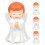 4pcs Angel Figurines Plastic Mini Praying Cherub Statues 10