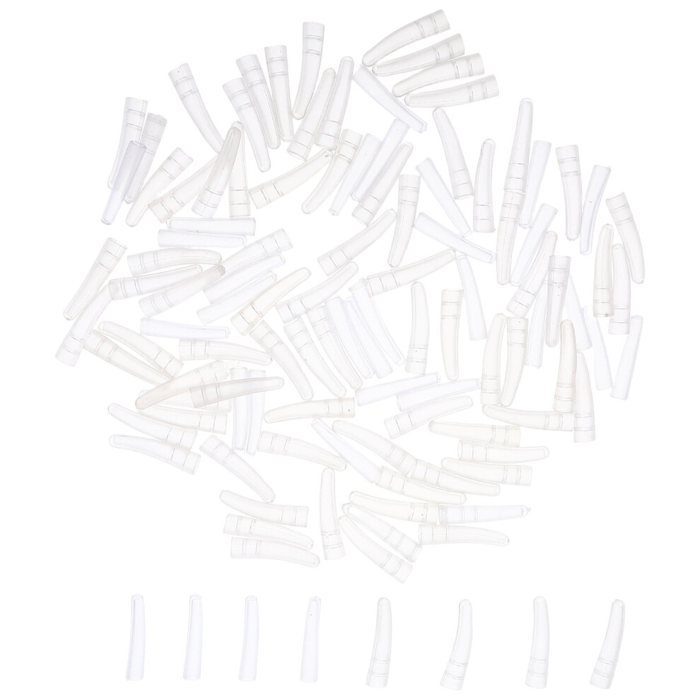 Solustre 100Pcs Clear Tweezer Point Protectors For Grafting Eyelashes