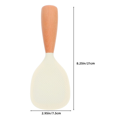 2Pcs Silicone Rice Spoon Spatula Non-Stick Cooker Paddle For Kitchen 2