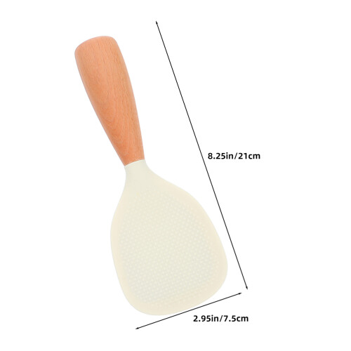 2Pcs Silicone Rice Spoon Spatula Non-Stick Cooker Paddle For Kitchen 1