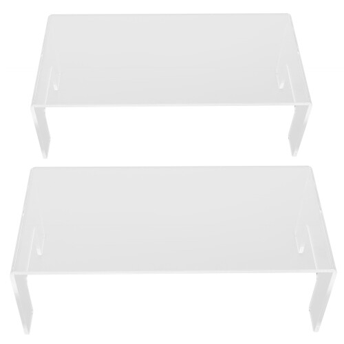 Stable Clear Plastic Display Riser Set For Various Objects 2pcs