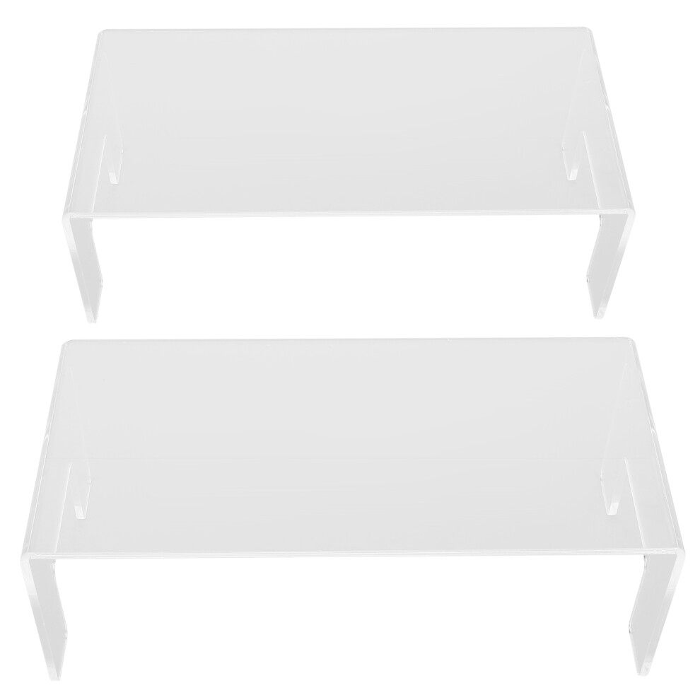 Stable Clear Plastic Display Riser Set For Various Objects 2pcs
