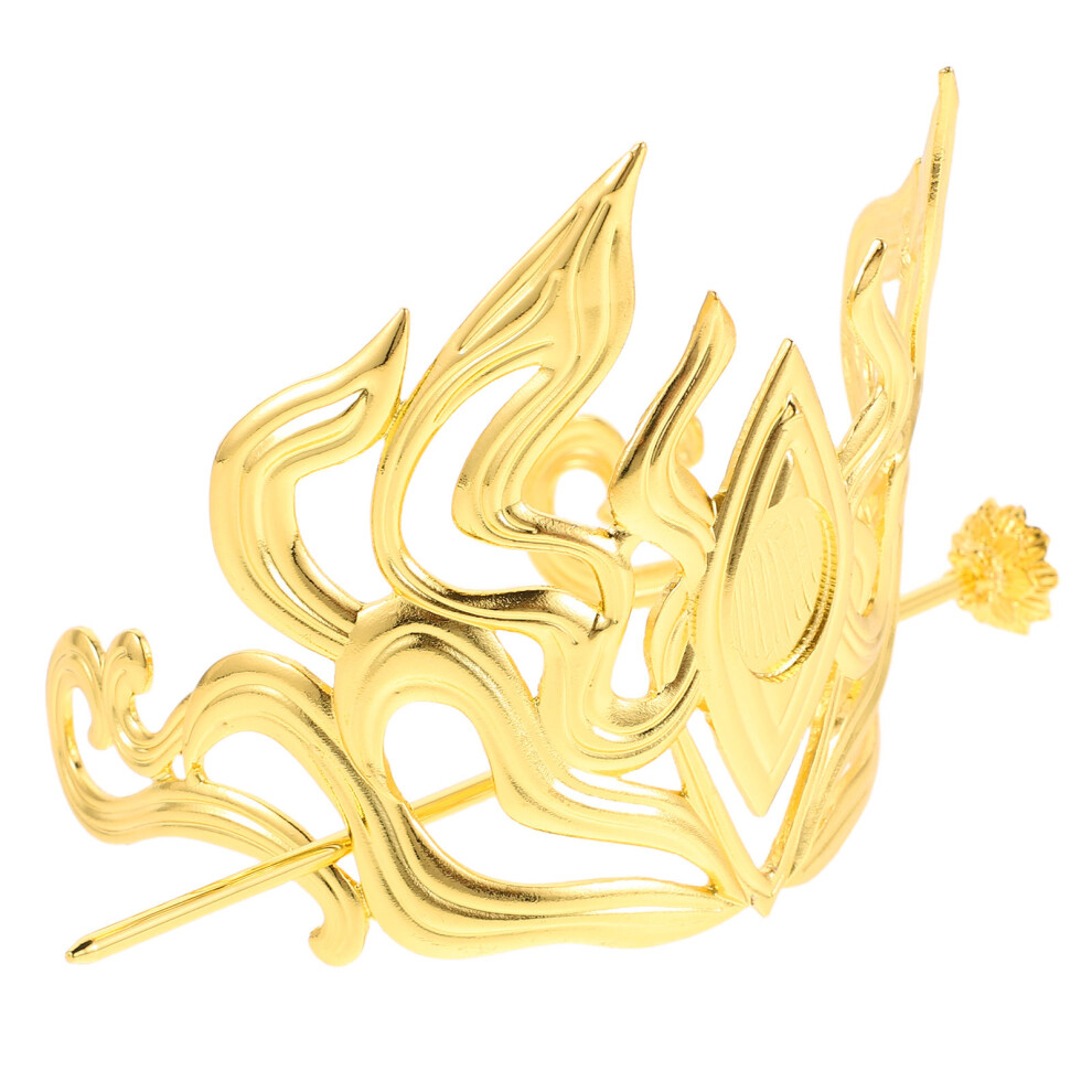 Totority Unisex Golden Chinese Vintage Hair Crown Hairpin Sticks For Cosplay Stage