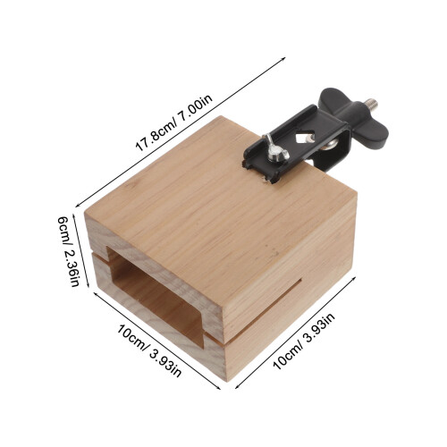 Wooden Cowbell Jam Block Drum Percussion Instrument Accessory 2