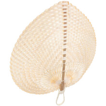 Vietnam Handwoven Bamboo Heart Paddle Fan For Summer Cooling Decor