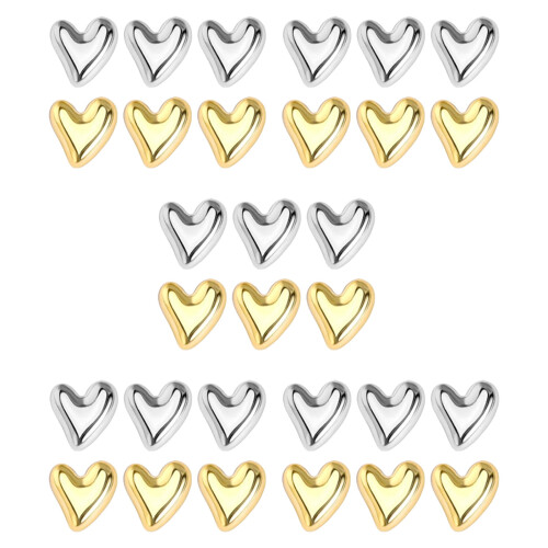 30pcs Heart Push Pins Plastic Flat Head Tacks for Cork Board