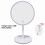 (White 3 light color) Makeup Mirror With Light  White Led Daylight Vanity Mirror Detachable/storage Base 3 Modes Mirror With Light Gift Usb Cable 2
