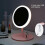 (pink 3 light color) Makeup Mirror With Light  White Led Daylight Vanity Mirror Detachable/storage Base 3 Modes Mirror With Light Gift Usb Cable 2