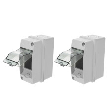 scatola distribuzione elettrica esterna 2 pezzi ip65 con interruttore