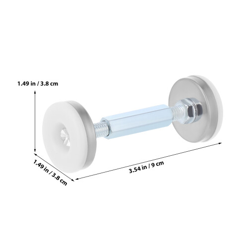 Bed Frame Stabilizer Adjustable Headboard Bracket Silver 4pcs 2