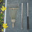 Flower Bed Cleanup Tool Stainless Steel Rake Silver 1set 4