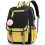 (yellow) Leisure Backpack Travel Bag Student School Bag 1