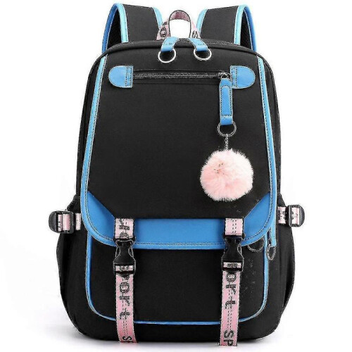 (blue) Leisure Backpack Travel Bag Student School Bag 1