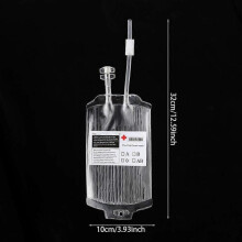 (1pc) 1/2/3pcs 400ml Clear Halloween Empty Blood Bag Reusable Drink Pouches Vampire Theme Party Props Horror Halloween Party Supplies