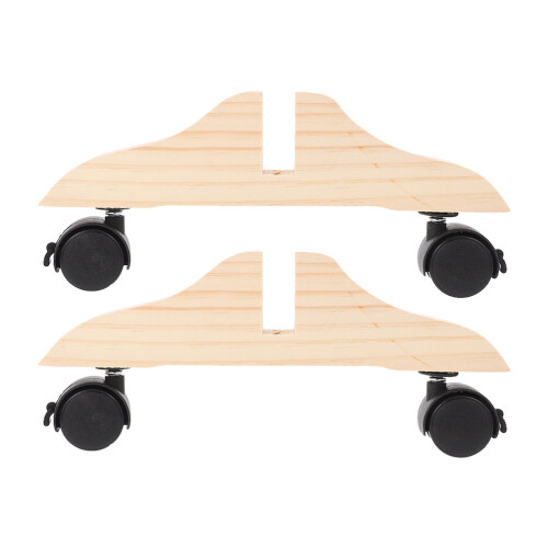 2 Pcs Base Divisória Madeira Com Suporte Tela Autônoma