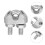 12 unidades aço inox 3 mm para , e 11