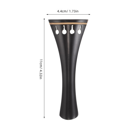 Violin Wood Tailpiece Black Ebony Material Ergonomic String Part 2