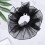 falsa vintage removível organza com e plissado 7