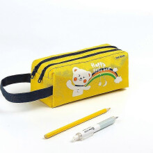 (W0167A4) Space Astronaut Portable Pencil Case Cute Cartoon Kids Stationery Bag Large Capacity Storage Bag School Studen Canvas Pencil Bag