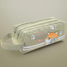 (W0167B1) Space Astronaut Portable Pencil Case Cute Cartoon Kids Stationery Bag Large Capacity Storage Bag School Studen Canvas Pencil Bag