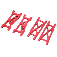 Aluminum Front & Rear Suspension Arms for 1/10 RC Truck Red