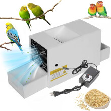 Bird Seed Cleaner Cleaning Machine, Electric Grain Winnower Machine with 2 Drawers, Bird Feed Blown Shell Splitter, Adjustable Speed Fan, for Millet