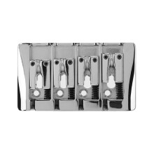 BA1012 Puente para bajo eléctrico de 4 cuerdas de metal plateado