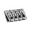 BA1012 Pièce de queue en métal argenté à 4 cordes pour basse 3