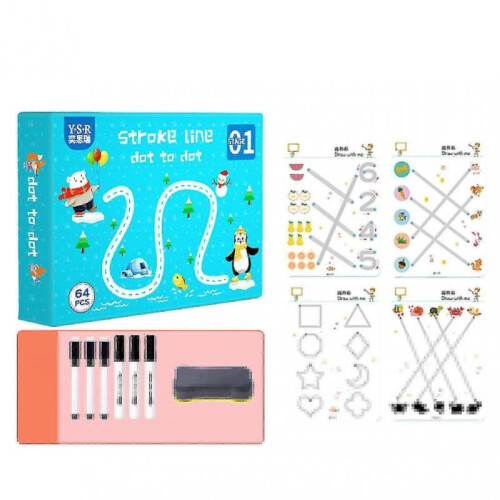 (A) Magical Tracing Workbook Reusable Calligraphy Copybook Toddler Learning