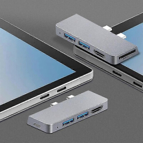 For Surface Pro 8 Usb C Hub, 4k - Adapter+2 Usb 3.0 Reader Sd/tf Card Reader Adapter for Surface Pr 1