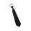 Easy Clip On Necktie Soft Polyester Silk Business-Black short 1